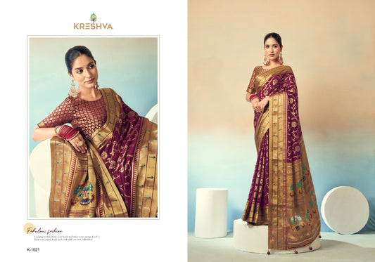 1021 Praniti Kreshva Georgette Sarees
