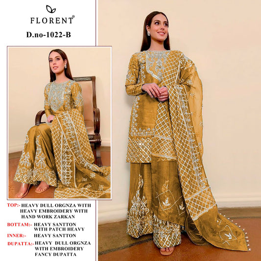 1022B Florent Embroidery Pakistani Salwar Suits
