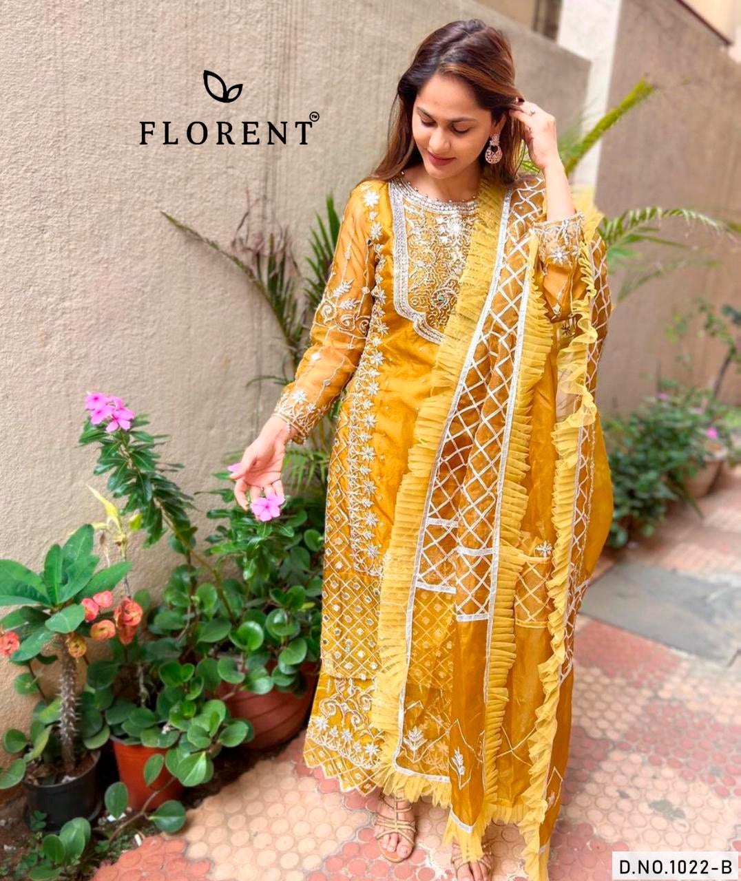 1022B Florent Embroidery Pakistani Salwar Suits