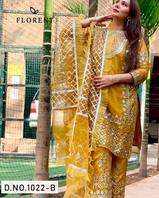 1022B Florent Embroidery Pakistani Salwar Suits