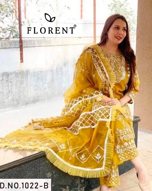 1022B Florent Embroidery Pakistani Salwar Suits