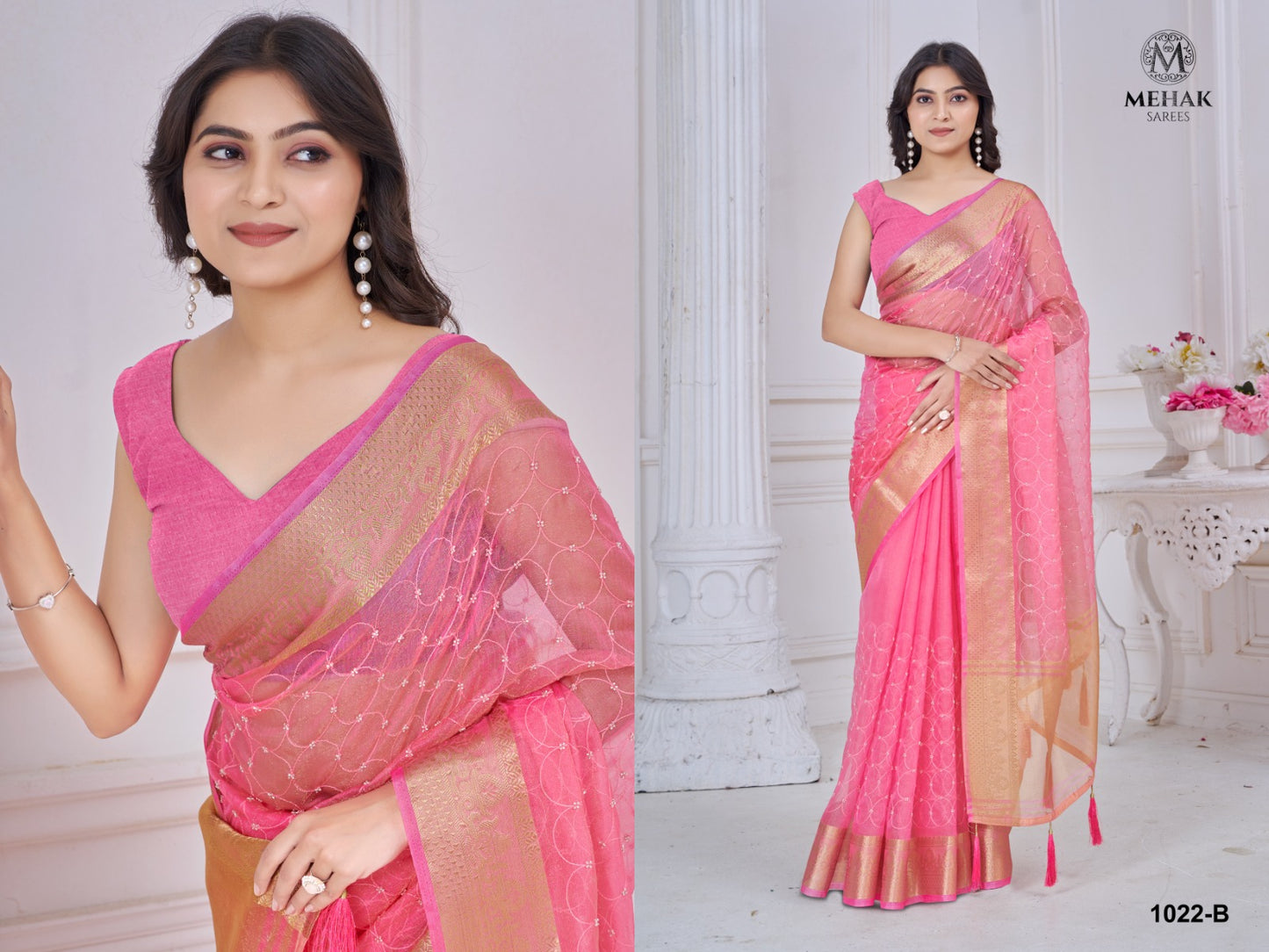 1022B Mehek Jacquard Sarees