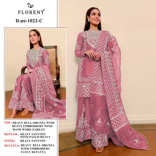 1022C Florent Embroidery Pakistani Salwar Suits