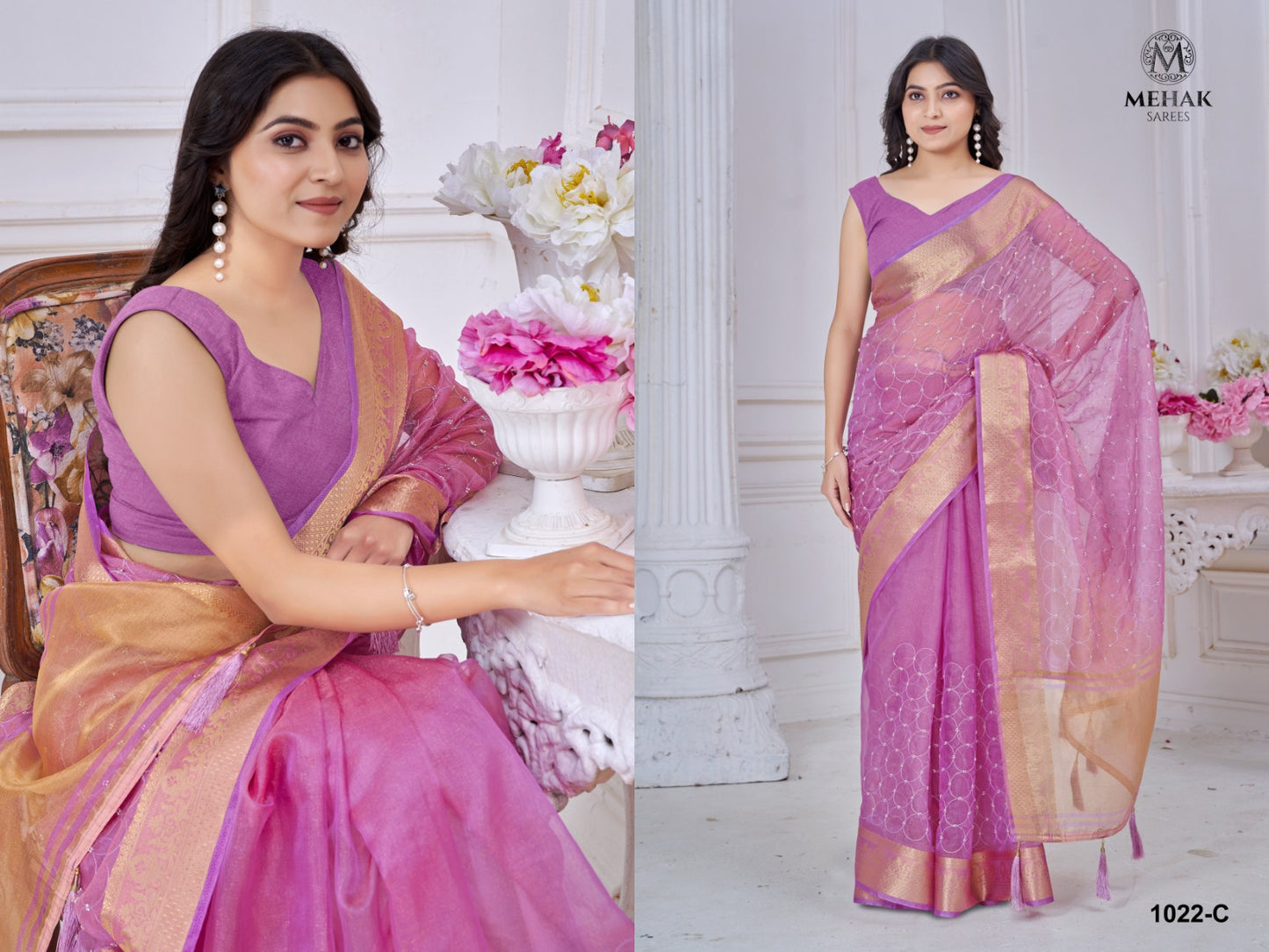 1022C Mehek Jacquard Sarees