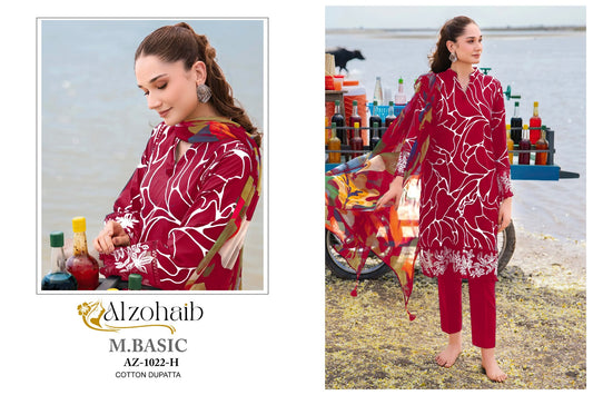 1022H Al Zohaib Embroidered Pakistani Patch Suits