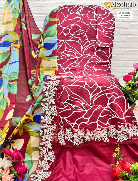 1022H M Basic Al Zohaib Print Pakistani Salwar Suits
