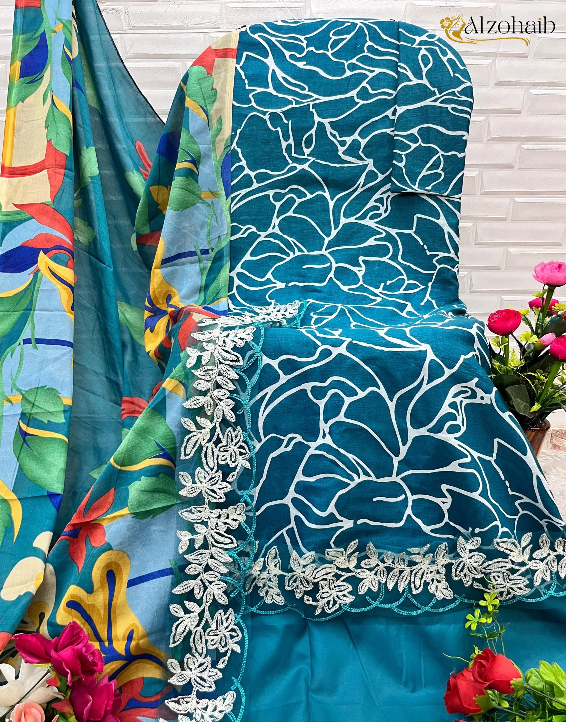 1022I Al Zohaib Embroidered Pakistani Patch Suits