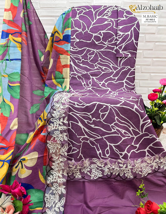 1022J M Basic Al Zohaib Print Pakistani Salwar Suits