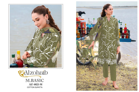 1022M Al Zohaib Embroidered Pakistani Patch Suits
