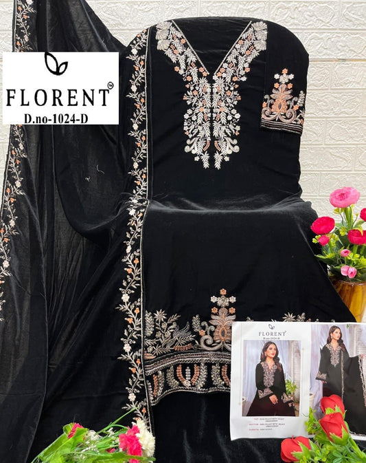 1024-D Florent Embroidery Velvet Suits