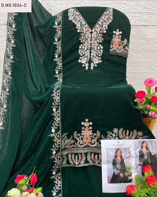 1024C Florent Embroidery Velvet Suits