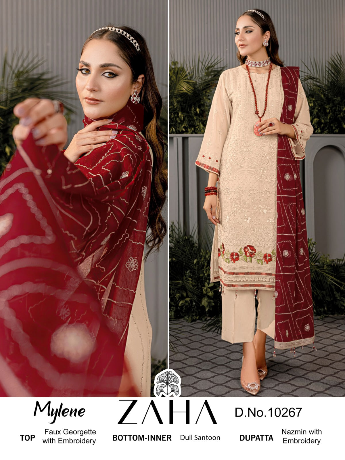 10267 Mylene Vol 1 Zaha Embroidered Pakistani Salwar Suits