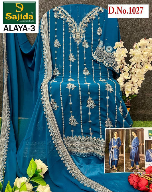 1027 Alaya Vol-3 Sajida Georgette Pakistani Salwar Suits