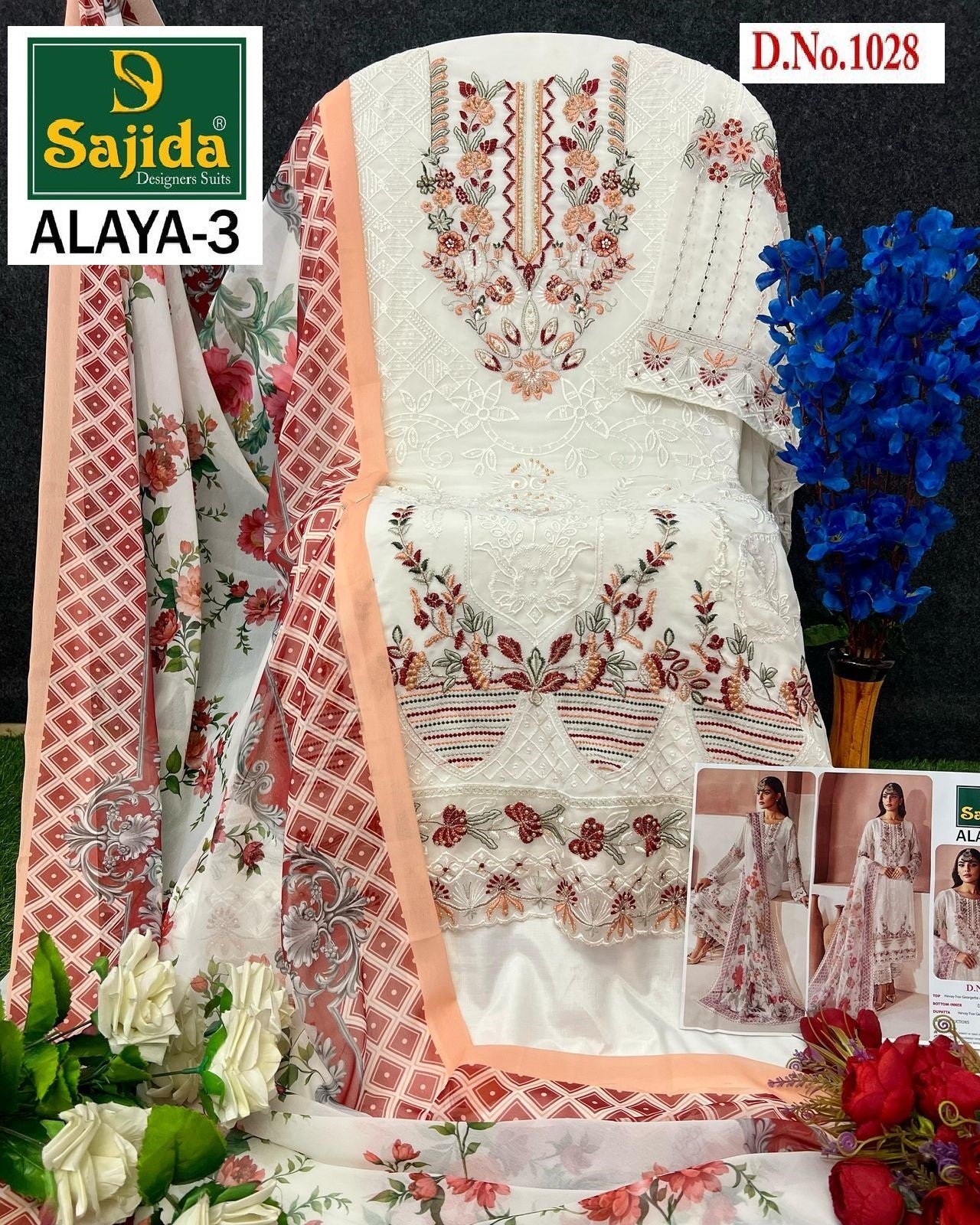 1028 Alaya Vol-3 Sajida Georgette Pakistani Salwar Suits