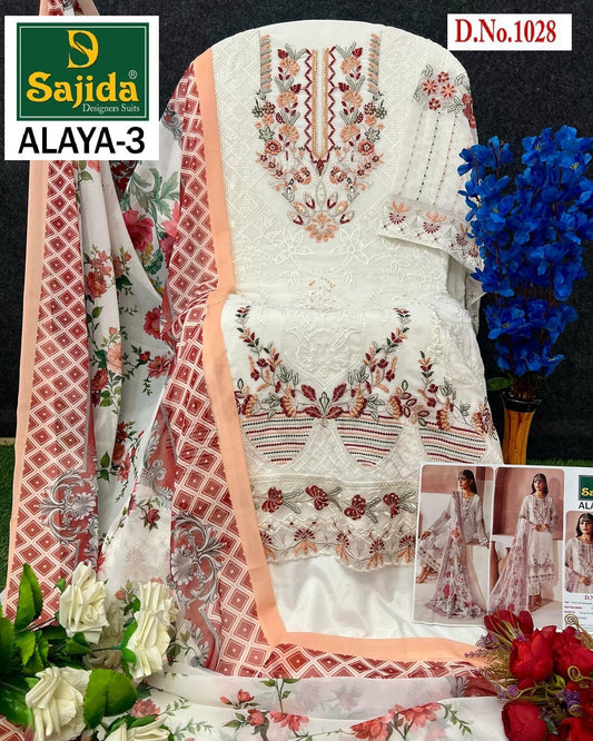 1028 Alaya Vol-3 Sajida Georgette Pakistani Salwar Suits