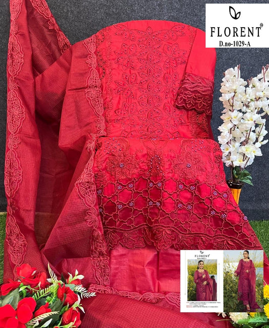1029-A Florent Embroidery Pakistani Salwar Suits