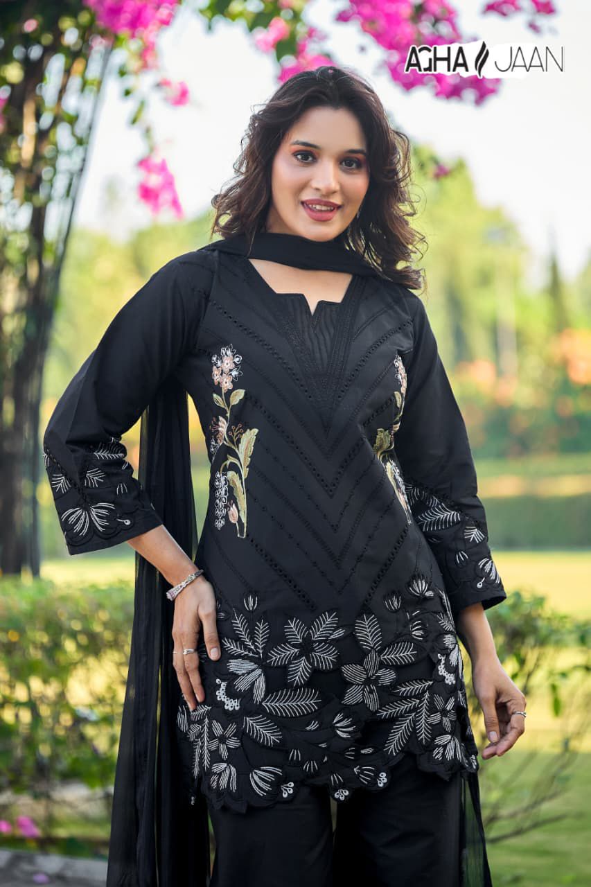 1029-D Agha Jaan Cambric Cotton Pakistani Readymade Suits