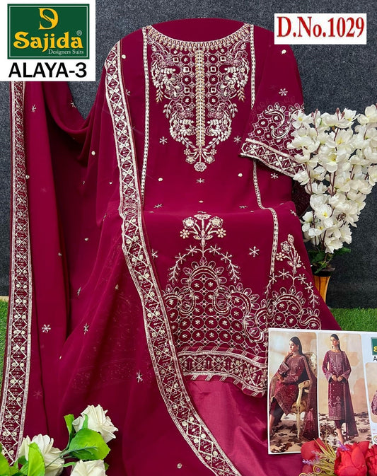 1029 Alaya Vol-3 Sajida Georgette Pakistani Salwar Suits