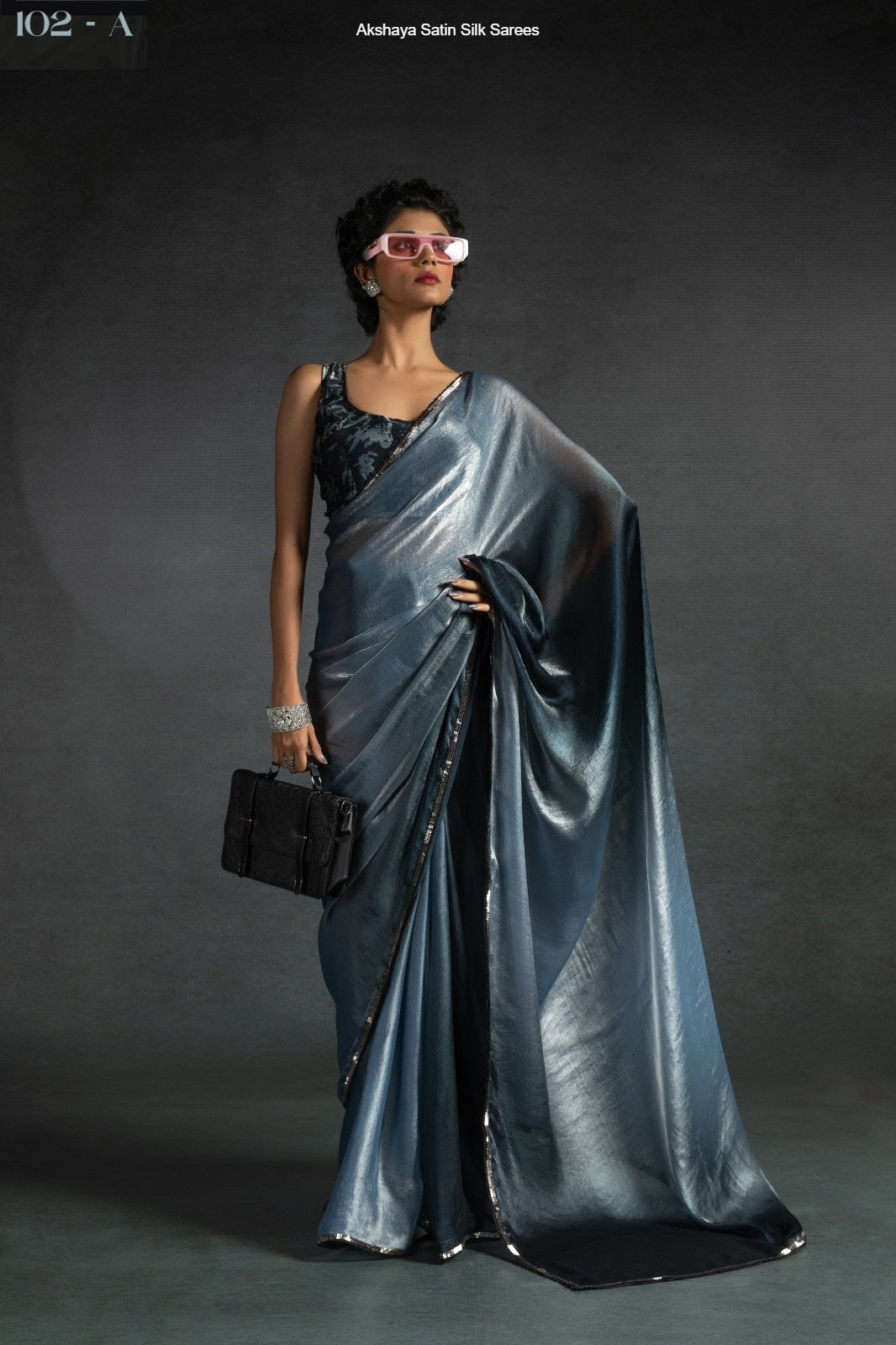 102A Akshaya Satin Silk Sarees