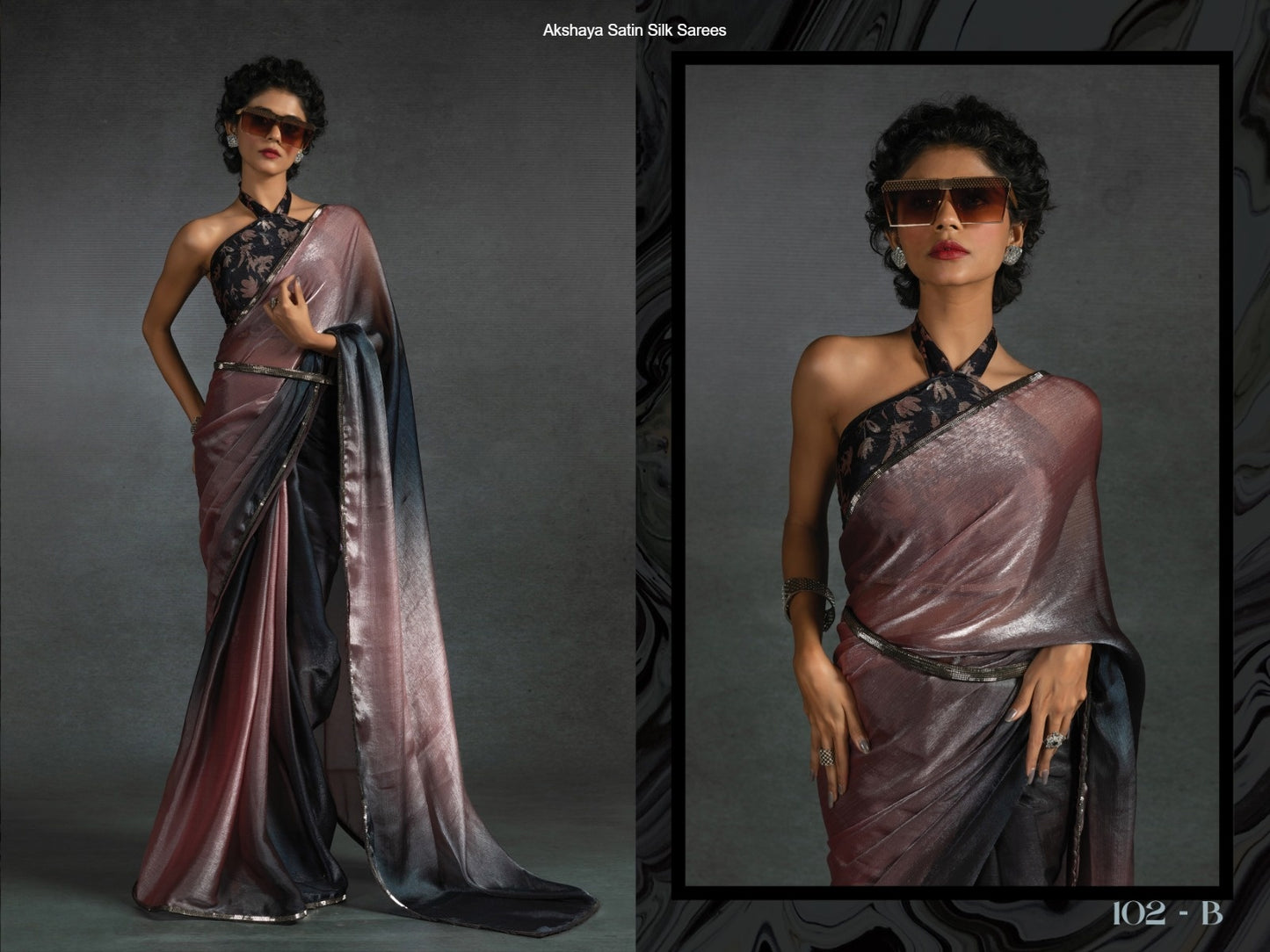 102B Akshaya Satin Silk Sarees
