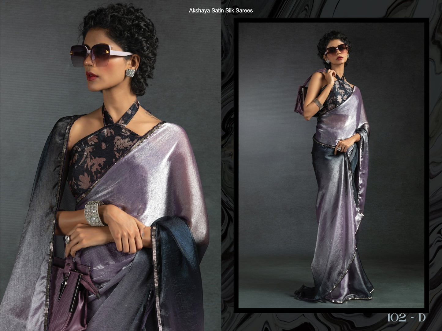 102D Akshaya Satin Silk Sarees