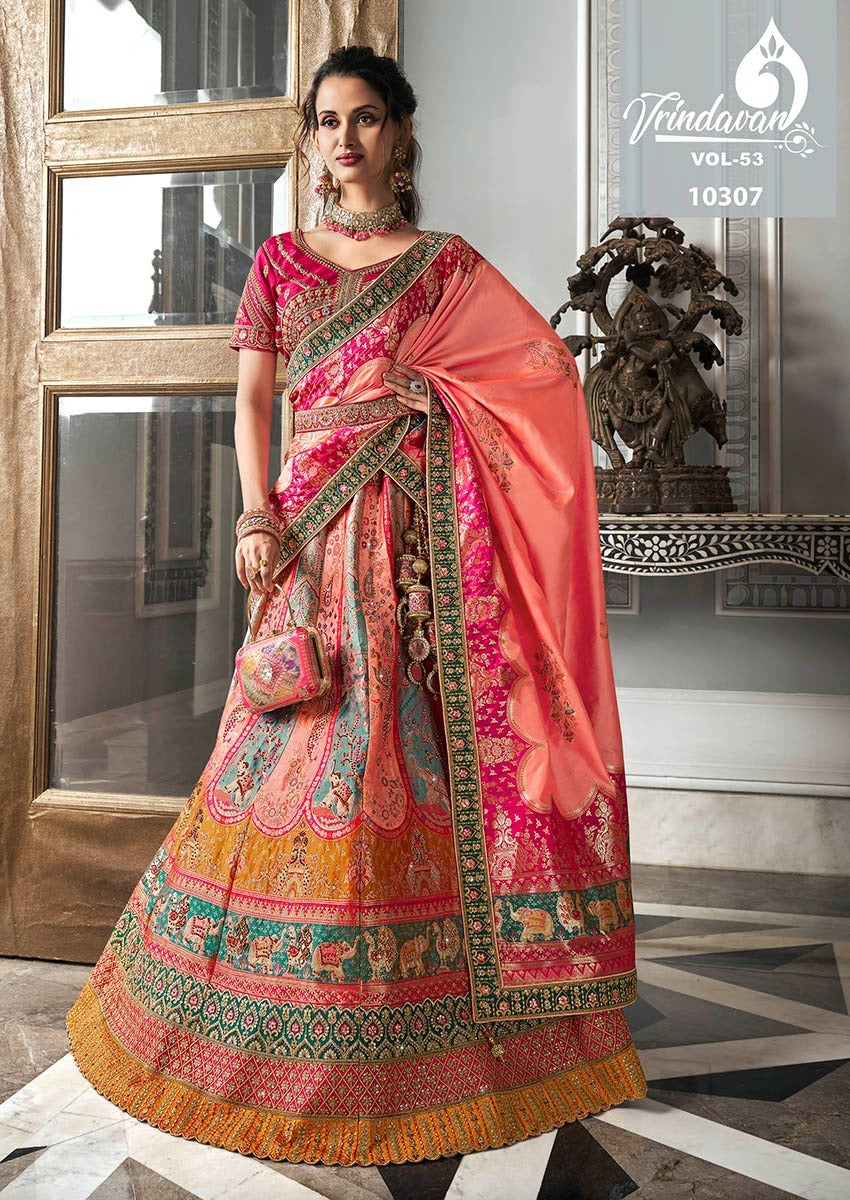 10307 Vrindavan Vol 53 Royal Silk Lehenga Choli