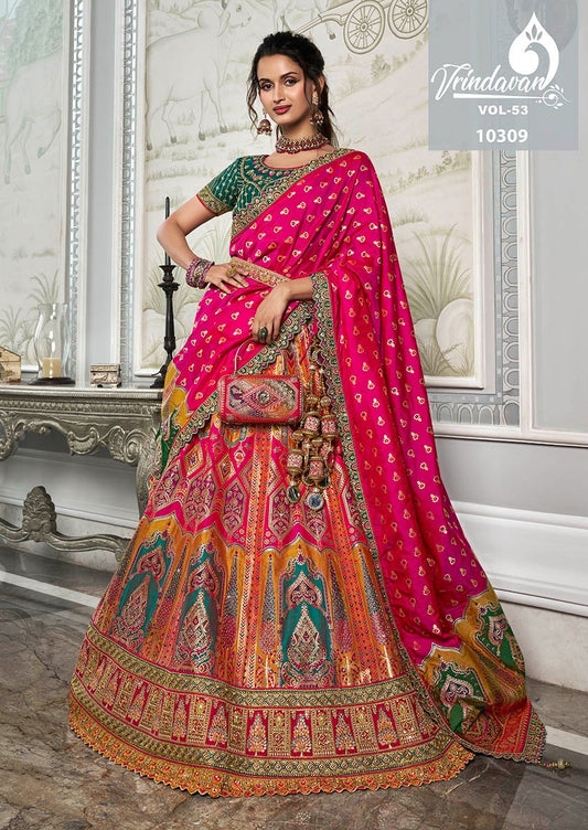 10309 Vrindavan Vol 53 Royal Silk Lehenga Choli