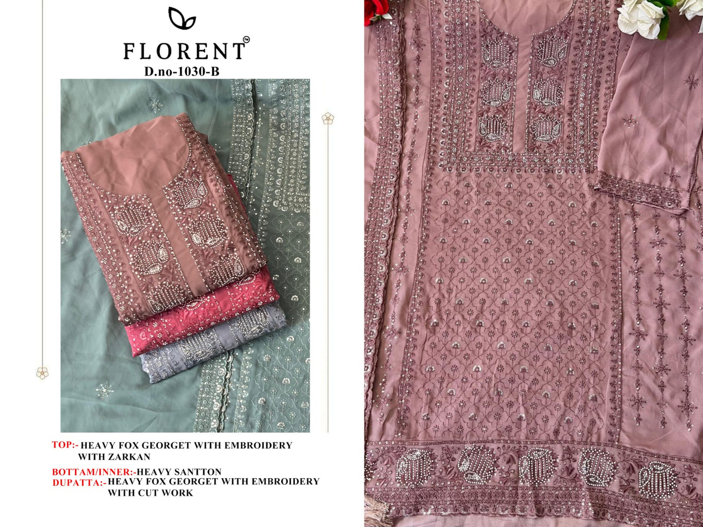 1030B Florent Georgette Pakistani Salwar Suits
