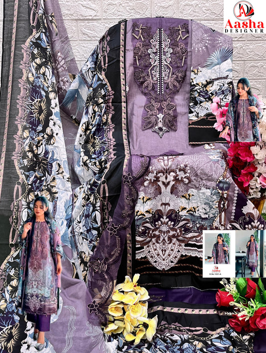 1031-A Harsha Vol 1 Aasha Designer Embroidery Pakistani Patch Suits