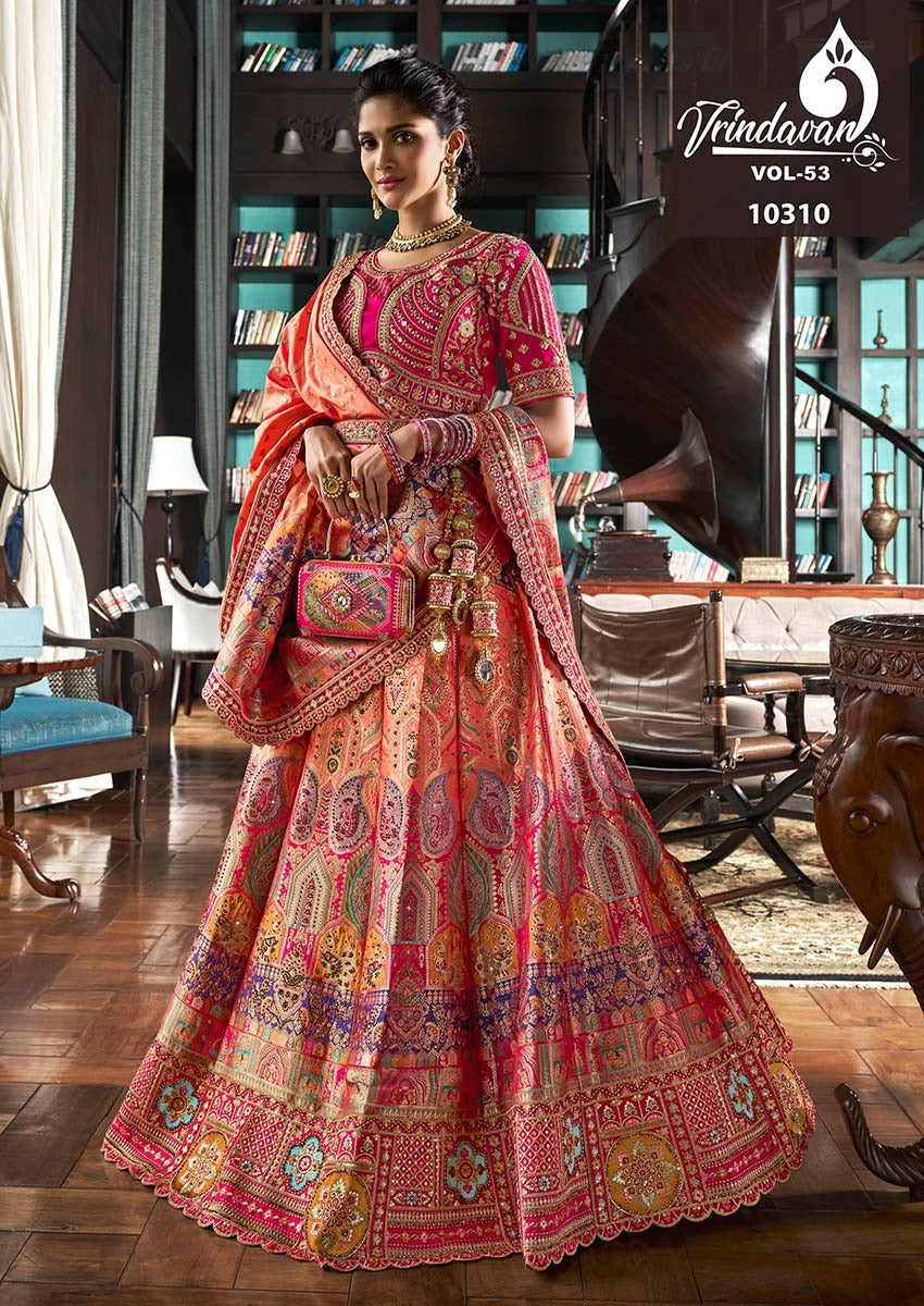 10310 Vrindavan Vol 53 Royal Silk Lehenga Choli