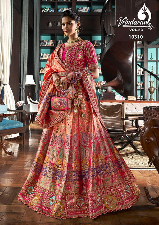 10310 Vrindavan Vol 53 Royal Silk Lehenga Choli
