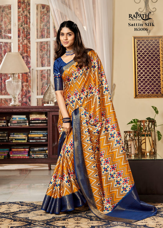 165006 Sunheri Rajpath Sarees
