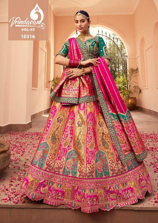 10316 Vrindavan Vol 55 Royal Banarasi Silk Lehenga Choli