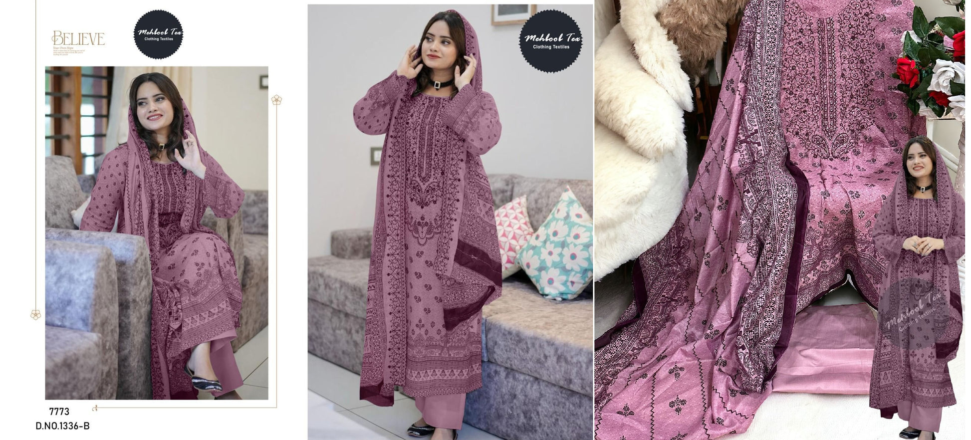 1336B Mehboob Tex Pakistani Salwar Suits