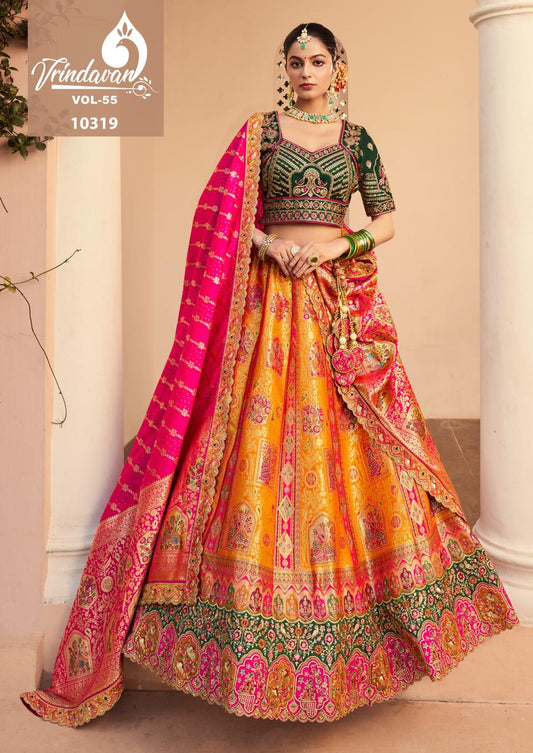 10319 Vrindavan Vol 55 Royal Banarasi Silk Lehenga Choli