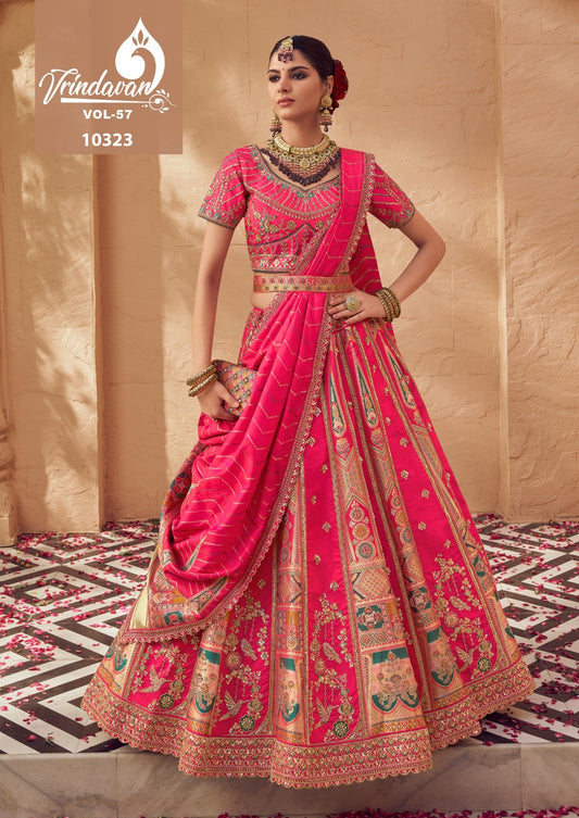 10323 Vrindavan Vol 57 Royal Banarasi Silk Lehenga Choli