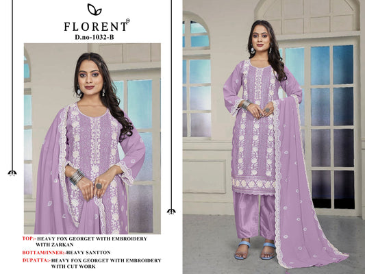 1032B Florent Embroidery Pakistani Salwar Suits