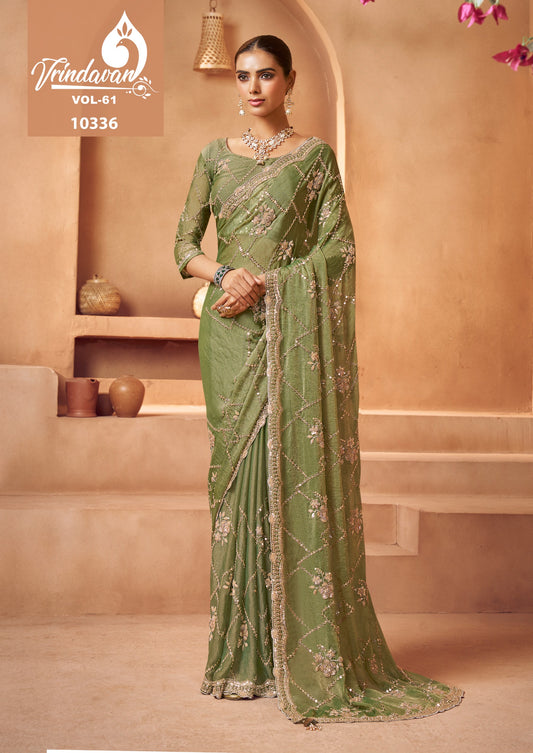 10336 Vrindavan Vol 61 Royal Tissue Sarees