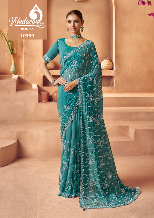 10339 Vrindavan Vol 61 Royal Tissue Sarees