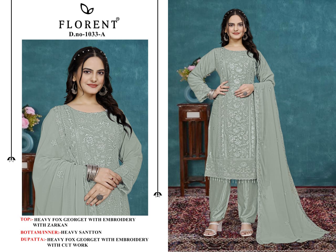 1033A Florent Fox Georgette Pakistani Salwar Suits