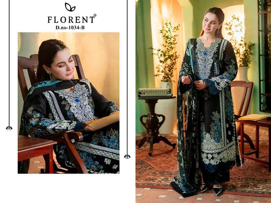 1034-B Florent Pure Cotton Pakistani Salwar Suits