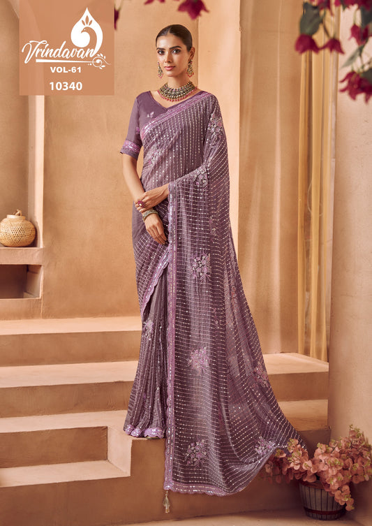 10340 Vrindavan Vol 61 Royal Tissue Sarees