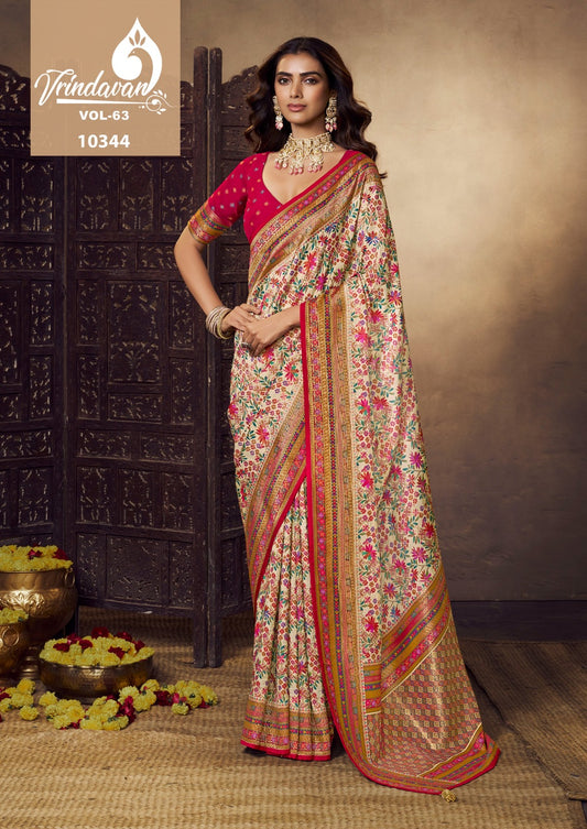 10344 Vrindavan Vol 63 Royal Pure Viscose Sarees