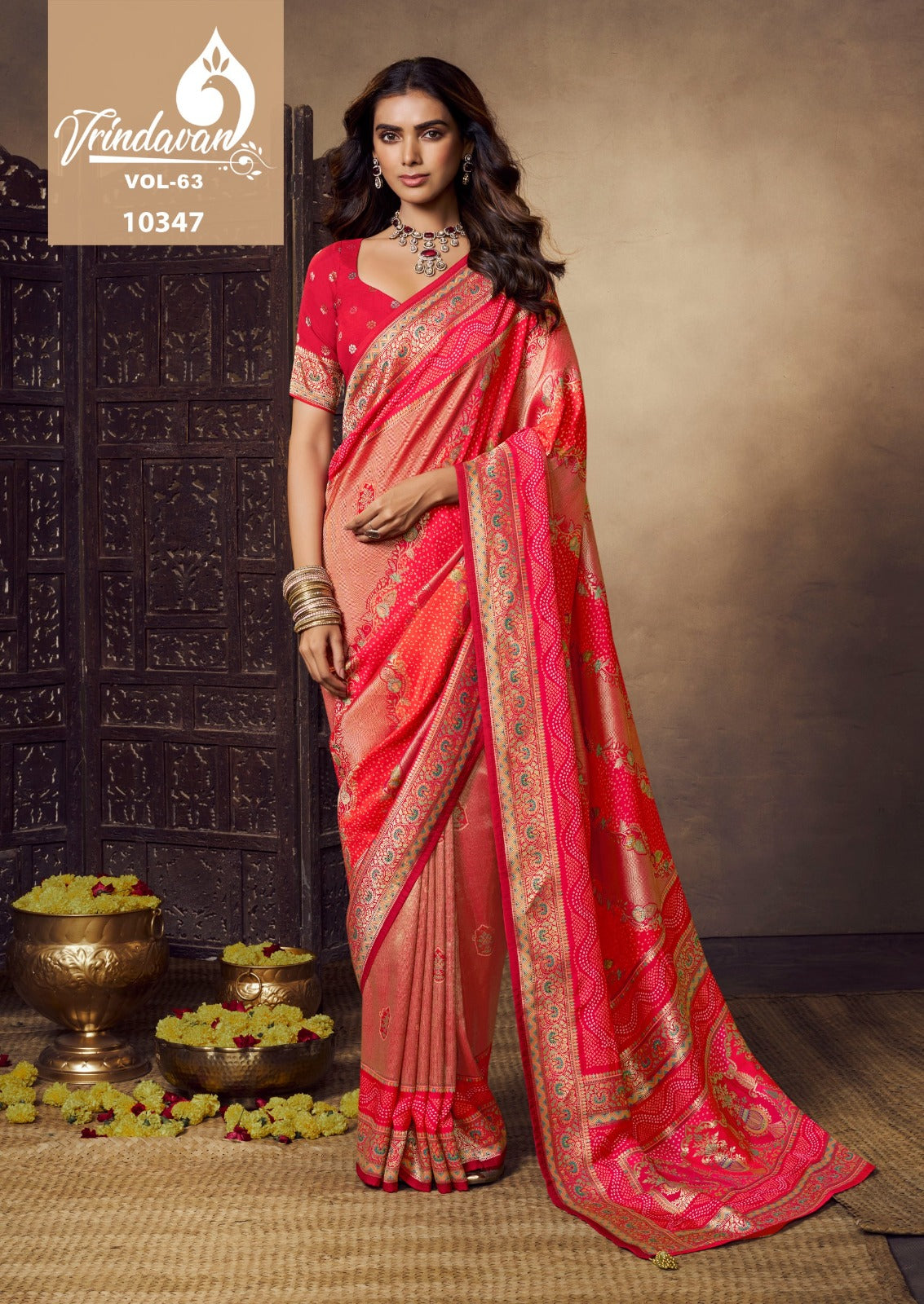 10347 Vrindavan Vol 63 Royal Pure Viscose Sarees