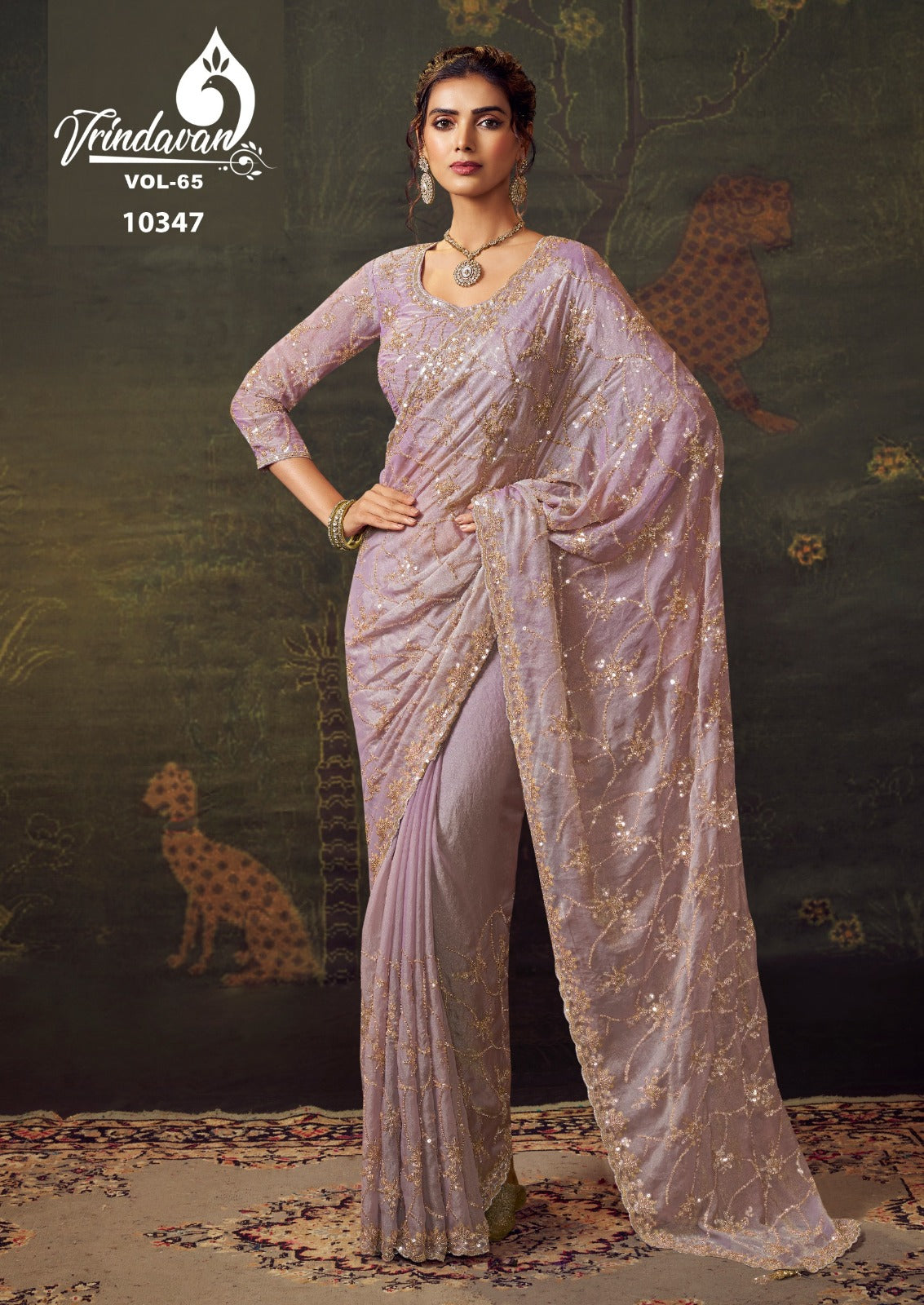 10347 Vrindavan Vol 65 Royal Tissue Sarees