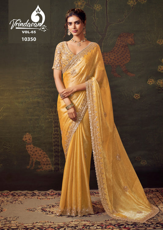 10350 Vrindavan Vol 65 Royal Tissue Sarees