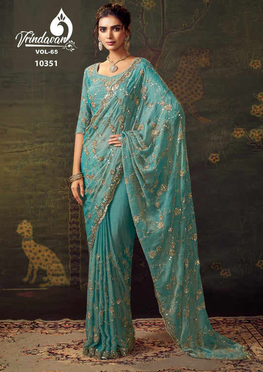 10351 Vrindavan Vol 65 Royal Tissue Sarees
