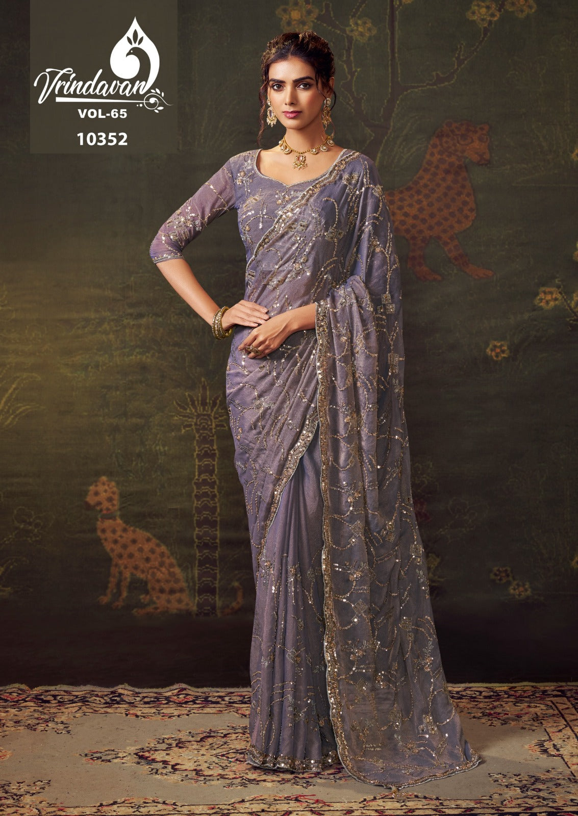 10352 Vrindavan Vol 65 Royal Tissue Sarees