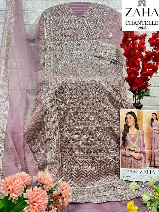 10354A Chantelle Vol 8 Zaha Butterfly Net Pakistani Salwar Suits