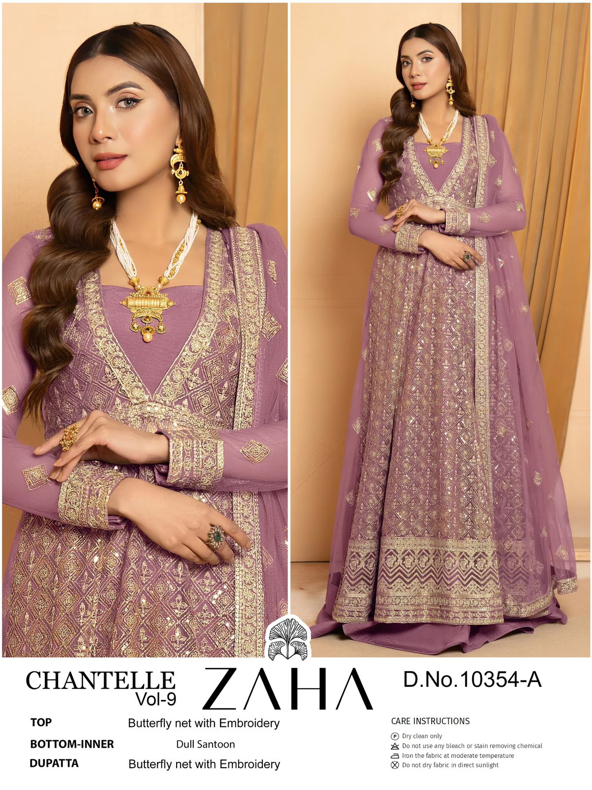 10354A Chantelle Vol 8 Zaha Butterfly Net Pakistani Salwar Suits